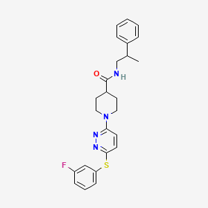 1-(6-((3-fluorophenyl)thio)pyridazin-3-yl)-N-(2-phenylpropyl)piperidine-4-carboxamide