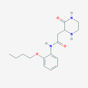 N-(2-butoxyphenyl)-2-(3-oxopiperazin-2-yl)acetamide