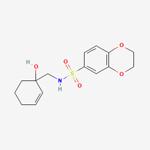 N-[(1-hydroxycyclohex-2-en-1-yl)methyl]-2,3-dihydro-1,4-benzodioxine-6-sulfonamide