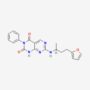 7-{[3-(2-furyl)-1-methylpropyl]amino}-3-phenylpyrimido[4,5-d]pyrimidine-2,4(1H,3H)-dione
