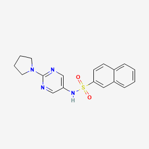 N-(2-(pyrrolidin-1-yl)pyrimidin-5-yl)naphthalene-2-sulfonamide
