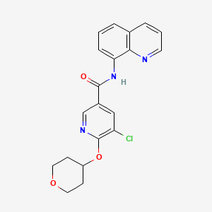 5-chloro-N-(quinolin-8-yl)-6-((tetrahydro-2H-pyran-4-yl)oxy)nicotinamide