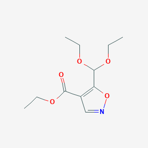 molecular formula C11H17NO5 B2807070 Ethyl 5-(diethoxymethyl)-1,2-oxazole-4-carboxylate CAS No. 41039-78-5