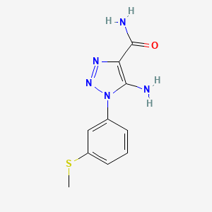 5-amino-1-[3-(methylsulfanyl)phenyl]-1H-1,2,3-triazole-4-carboxamide