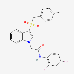 N-(2,4-difluorophenyl)-2-(3-((4-methylbenzyl)sulfonyl)-1H-indol-1-yl)acetamide