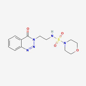 molecular formula C13H17N5O4S B2807077 N-(2-(4-oxobenzo[d][1,2,3]triazin-3(4H)-yl)ethyl)morpholine-4-sulfonamide CAS No. 1904185-20-1