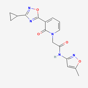 2-(3-(3-cyclopropyl-1,2,4-oxadiazol-5-yl)-2-oxopyridin-1(2H)-yl)-N-(5-methylisoxazol-3-yl)acetamide