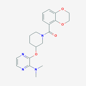 (2,3-Dihydrobenzo[b][1,4]dioxin-5-yl)(3-((3-(dimethylamino)pyrazin-2-yl)oxy)piperidin-1-yl)methanone