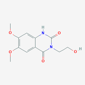 molecular formula C12H14N2O5 B2807096 3-(2-羟乙基)-6,7-二甲氧基喹唑啉-2,4(1H,3H)-二酮 CAS No. 110231-25-9