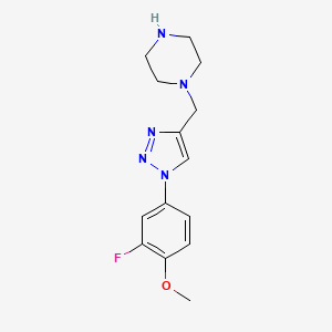 1-{[1-(3-fluoro-4-methoxyphenyl)-1H-1,2,3-triazol-4-yl]methyl}piperazine