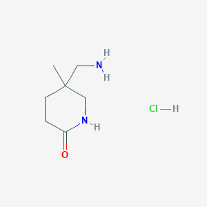5-(Aminomethyl)-5-methylpiperidin-2-one hydrochloride