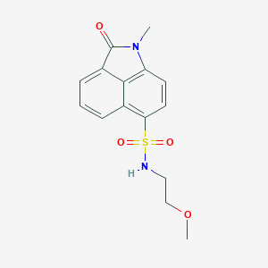 molecular formula C15H16N2O4S B280711 N-(2-methoxyethyl)-1-methyl-2-oxo-6-benzo[cd]indolesulfonamide 