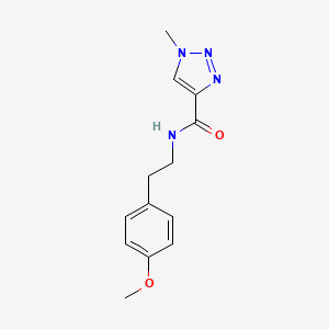 molecular formula C13H16N4O2 B2807125 N-(4-methoxyphenethyl)-1-methyl-1H-1,2,3-triazole-4-carboxamide CAS No. 1235268-04-8