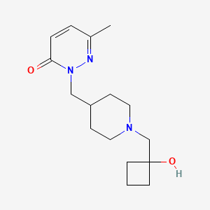 2-({1-[(1-Hydroxycyclobutyl)methyl]piperidin-4-yl}methyl)-6-methyl-2,3-dihydropyridazin-3-one