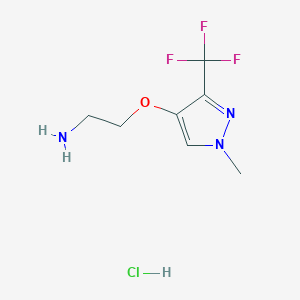 2-[1-Methyl-3-(trifluoromethyl)pyrazol-4-yl]oxyethanamine;hydrochloride