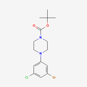 molecular formula C15H20BrClN2O2 B2807145 Tert-butyl 4-(3-bromo-5-chlorophenyl)piperazine-1-carboxylate CAS No. 1807447-29-5