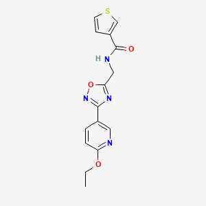 N-((3-(6-ethoxypyridin-3-yl)-1,2,4-oxadiazol-5-yl)methyl)thiophene-3-carboxamide