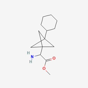 Methyl 2-amino-2-(3-cyclohexyl-1-bicyclo[1.1.1]pentanyl)acetate