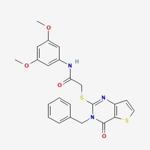 2-({3-benzyl-4-oxo-3H,4H-thieno[3,2-d]pyrimidin-2-yl}sulfanyl)-N-(3,5-dimethoxyphenyl)acetamide