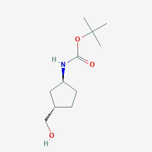 molecular formula C11H21NO3 B2807169 tert-Butyl ((1S,3S)-3-(hydroxymethyl)cyclopentyl)carbamate CAS No. 497159-95-2