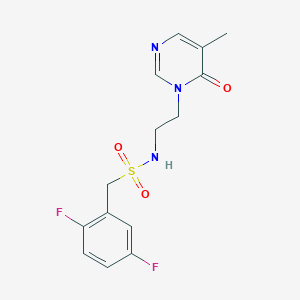 molecular formula C14H15F2N3O3S B2807170 1-(2,5-difluorophenyl)-N-(2-(5-methyl-6-oxopyrimidin-1(6H)-yl)ethyl)methanesulfonamide CAS No. 1797289-50-9