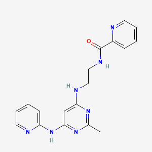 N-(2-((2-methyl-6-(pyridin-2-ylamino)pyrimidin-4-yl)amino)ethyl)picolinamide