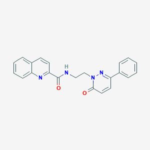 molecular formula C22H18N4O2 B2807174 N-(2-(6-oxo-3-phenylpyridazin-1(6H)-yl)ethyl)quinoline-2-carboxamide CAS No. 921873-30-5