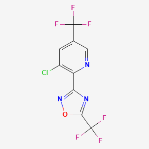3-Chloro-5-(trifluoromethyl)-2-[5-(trifluoromethyl)-1,2,4-oxadiazol-3-yl]pyridine