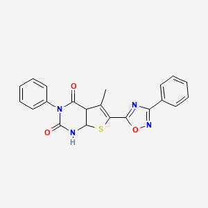 5-methyl-3-phenyl-6-(3-phenyl-1,2,4-oxadiazol-5-yl)-1H,2H,3H,4H-thieno[2,3-d]pyrimidine-2,4-dione