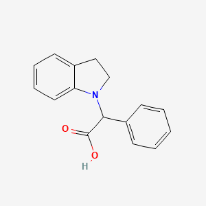 molecular formula C16H15NO2 B2807209 2-(2,3-dihydro-1H-indol-1-yl)-2-phenylacetic acid CAS No. 938150-11-9