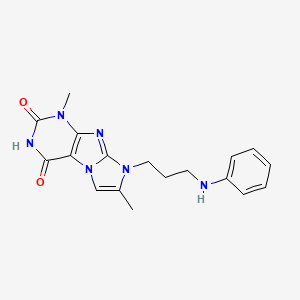 1,7-dimethyl-8-(3-(phenylamino)propyl)-1H-imidazo[2,1-f]purine-2,4(3H,8H)-dione