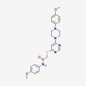 molecular formula C24H27N5O3S B2807219 3-{[4-(3-chlorophenyl)piperazin-1-yl]sulfonyl}-1-ethyl-N-isobutyl-1H-pyrazole-4-carboxamide CAS No. 1251573-30-4