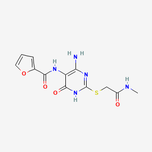 N-(4-amino-2-((2-(methylamino)-2-oxoethyl)thio)-6-oxo-1,6-dihydropyrimidin-5-yl)furan-2-carboxamide