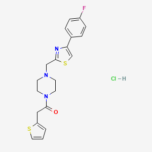 1-(4-((4-(4-Fluorophenyl)thiazol-2-yl)methyl)piperazin-1-yl)-2-(thiophen-2-yl)ethanone hydrochloride