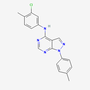 molecular formula C19H16ClN5 B2807230 N-(3-chloro-4-methylphenyl)-1-(4-methylphenyl)pyrazolo[3,4-d]pyrimidin-4-amine CAS No. 890940-18-8