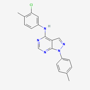 molecular formula C19H16ClN5 B2807230 N-(3-chloro-4-methylphenyl)-1-(4-methylphenyl)-1H-pyrazolo[3,4-d]pyrimidin-4-amine CAS No. 890940-18-8