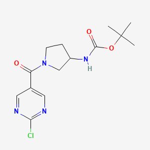 Tert-butyl N-[1-(2-chloropyrimidine-5-carbonyl)pyrrolidin-3-yl]carbamate