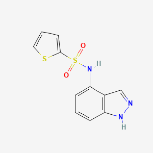 molecular formula C11H9N3O2S2 B2807427 N-(1H-indazol-4-yl)thiophene-2-sulfonamide CAS No. 685108-44-5