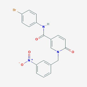 molecular formula C19H14BrN3O4 B2807429 N-(4-bromophenyl)-1-(3-nitrobenzyl)-6-oxo-1,6-dihydropyridine-3-carboxamide CAS No. 900010-01-7