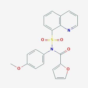 molecular formula C21H16N2O5S B280743 N-(2-furoyl)-N-(4-methoxyphenyl)-8-quinolinesulfonamide 