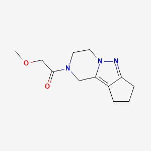 molecular formula C12H17N3O2 B2807501 2-methoxy-1-(3,4,8,9-tetrahydro-1H-cyclopenta[3,4]pyrazolo[1,5-a]pyrazin-2(7H)-yl)ethanone CAS No. 2034456-27-2