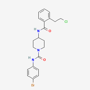 molecular formula C21H23BrClN3O2 B2807508 N-(4-bromophenyl)-4-[2-(2-chloroethyl)benzamido]piperidine-1-carboxamide CAS No. 2044796-86-1