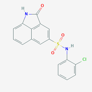 molecular formula C17H11ClN2O3S B280751 N-(2-chlorophenyl)-2-oxo-1,2-dihydrobenzo[cd]indole-4-sulfonamide 