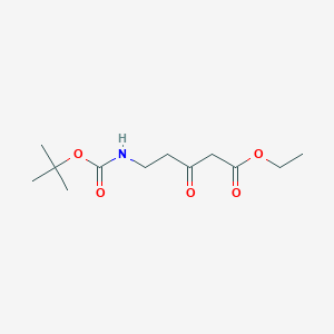 molecular formula C12H21NO5 B2807519 Ethyl 5-tert-butoxycarbonylamino-3-oxovalerate CAS No. 69619-21-2