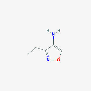 molecular formula C5H8N2O B2807530 3-Ethyl-1,2-oxazol-4-amine CAS No. 1502266-37-6
