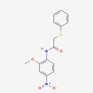 molecular formula C15H14N2O4S B2807536 N-(2-methoxy-4-nitrophenyl)-2-(phenylsulfanyl)acetamide CAS No. 724735-14-2