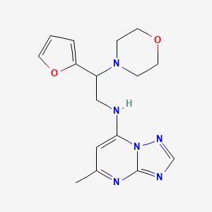 molecular formula C16H20N6O2 B2807543 N-[2-(furan-2-yl)-2-(morpholin-4-yl)ethyl]-5-methyl-[1,2,4]triazolo[1,5-a]pyrimidin-7-amine CAS No. 2380186-05-8