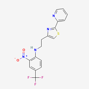 2-nitro-N-{2-[2-(2-pyridinyl)-1,3-thiazol-4-yl]ethyl}-4-(trifluoromethyl)aniline