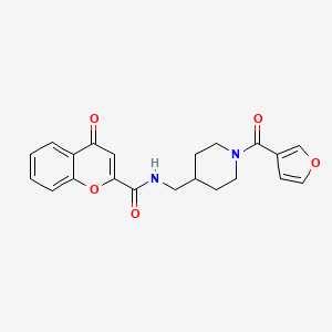 N-((1-(furan-3-carbonyl)piperidin-4-yl)methyl)-4-oxo-4H-chromene-2-carboxamide