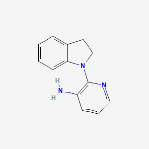 molecular formula C13H15N3O4S B2807572 2-(2,3-dihydro-1H-indol-1-yl)pyridin-3-amine CAS No. 1322604-53-4